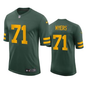 Magnificent Green Bay Packers #71 Josh Myers Men's Alternate Vapor Limited Player NFL Jersey Green