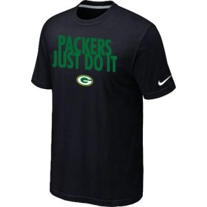 Magnificent Green Bay Packers Just Do It Black T Shirt
