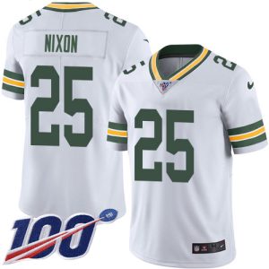 Magnificent Handy Brilliant Packers #25 Keisean Nixon White Youth Stitched NFL 100th Season Vapor Untouchable Limited Jersey