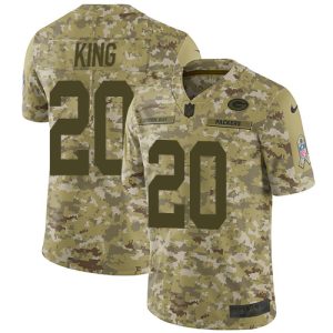 Magnificent Handy Packers #20 Kevin King Camo Youth Stitched NFL Limited 2018 Salute to Service Jersey