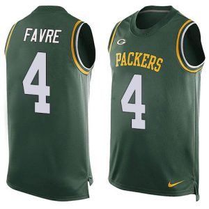 Magnificent Incredible Luxurious Packers #4 Brett Favre Green Team Color Men's Stitched NFL Limited Tank Top Jersey