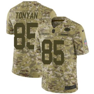 Magnificent Packers #85 Robert Tonyan Camo Men's Stitched NFL Limited 2018 Salute To Service Jersey