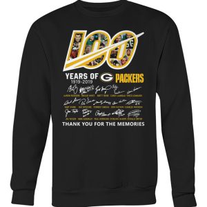 Magnificent Smart Green Bay Packers 100 Seasons Memories Pullover Sweatshirt Black