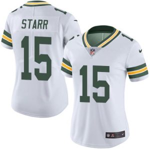 Magnificent Stunning Comfortable Packers #15 Bart Starr White Women's Stitched NFL Vapor Untouchable Limited Jersey