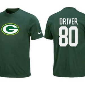 Marvelous Comfortable Green Bay Packers #80 Donald Driver Name & Number NFL T Shirt Green