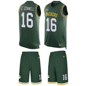 Marvelous Fantastic Unique Packers #16 Pat O'Donnell Green Team Color Men's Stitched NFL Limited Tank Top Suit Jersey