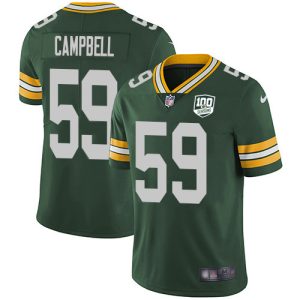 Marvelous Superb Packers #59 De'Vondre Campbell Green Team Color Men's 100th Season Stitched NFL Vapor Untouchable Limited Jersey