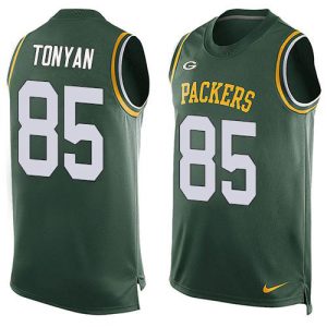 Marvelous Terrific Fabulous Packers #85 Robert Tonyan Green Team Color Men's Stitched NFL Limited Tank Top Jersey