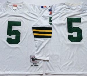 Modern Comfortable Trendy Mitchell And Ness 1961 Packers #5 Paul Hornung White Throwback Stitched NFL Jersey
