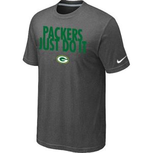 Modern Fabulous Green Bay Packers Just Do It Dark Grey T Shirt
