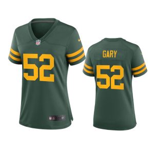 Modern Green Bay Packers #52 Rashan Gary Women's Alternate Game Player NFL Jersey Green