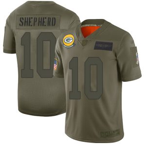Modern Packers #10 Darrius Shepherd Camo Men's Stitched NFL Limited 2019 Salute To Service Jersey