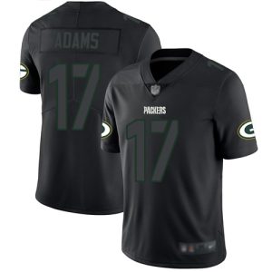 Modern Packers #17 Davante Adams Black Men's Stitched NFL Limited Rush Impact Jersey