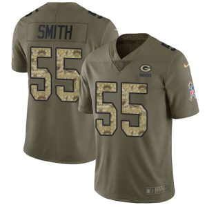 Modern Terrific Packers #55 Za'Darius Smith Olive/Camo Men's Stitched NFL Limited 2017 Salute To Service Jersey