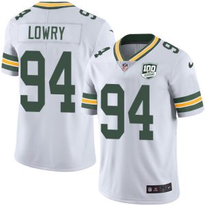 Outstanding Amazing Packers #94 Dean Lowry White Men's 100th Season Stitched NFL Vapor Untouchable Limited Jersey