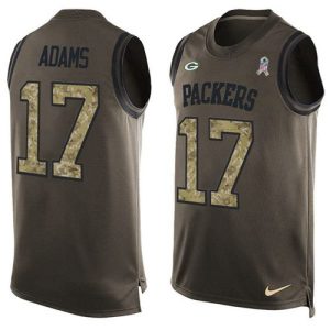 Outstanding Cool Packers #17 Davante Adams Green Men's Stitched NFL Limited Salute To Service Tank Top Jersey