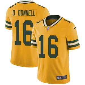 Outstanding Delightful Impressive Packers #16 Pat O'Donnell Yellow Men's Stitched NFL Limited Rush Jersey