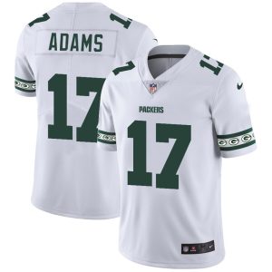 Outstanding Green Bay Packers #17 Davante Adams White Team Logo Vapor Limited NFL Jersey