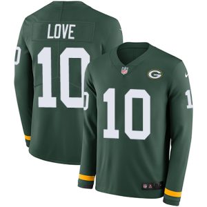 Outstanding Handy Trendy Packers #10 Jordan Love Green Team Color Men's Stitched NFL Limited Therma Long Sleeve Jersey