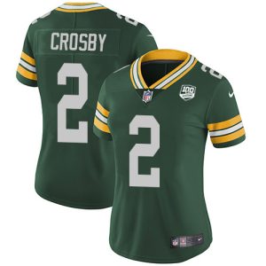 Outstanding Luxurious Pretty Packers #2 Mason Crosby Green Team Color Women's 100th Season Stitched NFL Vapor Untouchable Limited Jersey