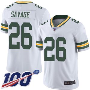 Outstanding Packers #26 Darnell Savage White Youth Stitched NFL 100th Season Vapor Limited Jersey
