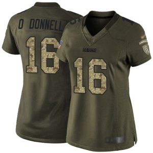 Outstanding Trendy Charming Packers #16 Pat O'Donnell Green Women's Stitched NFL Limited 2015 Salute to Service Jersey