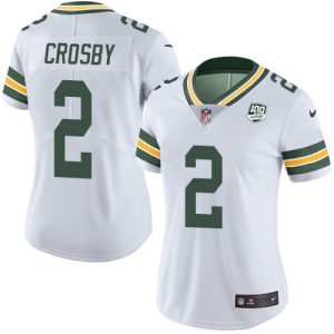 Perfect Delightful Packers #2 Mason Crosby White Women's 100th Season Stitched NFL Vapor Untouchable Limited Jersey