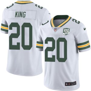 Perfect Elegant Graceful Packers #20 Kevin King White Youth 100th Season Stitched NFL Vapor Untouchable Limited Jersey