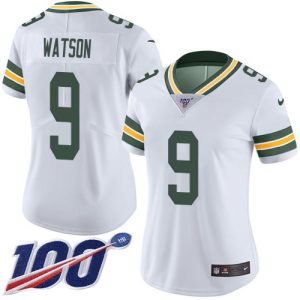 Perfect Incredible Gorgeous Packers #9 Christian Watson White Women's Stitched NFL 100th Season Vapor Untouchable Limited Jersey