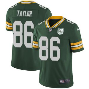 Perfect Incredible Packers #86 Malik Taylor Green Team Color Men's 100th Season Stitched NFL Vapor Untouchable Limited Jersey