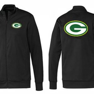 Perfect NFL Green Bay Packers Team Logo Jacket Black_1