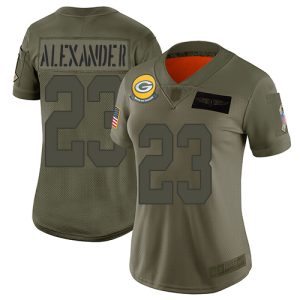 Perfect Packers #23 Jaire Alexander Camo Women's Stitched NFL Limited 2019 Salute to Service Jersey