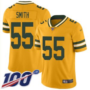 Perfect Packers #55 Za'Darius Smith Gold Men's Stitched NFL Limited Inverted Legend 100th Season Jersey