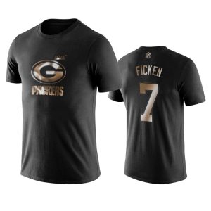 Perfect Packers #7 Sam Ficken Black NFL Black Golden 100th Season T Shirts