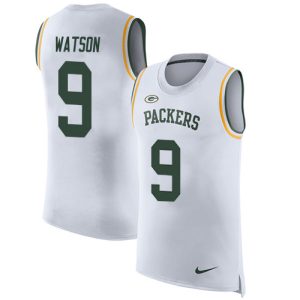 Perfect Packers #9 Christian Watson White Men's Stitched NFL Limited Rush Tank Top Jersey
