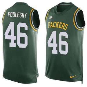 Perfect Terrific Packers #46 Jack Podlesny Green Team Color Men's Stitched NFL Limited Tank Top Jersey