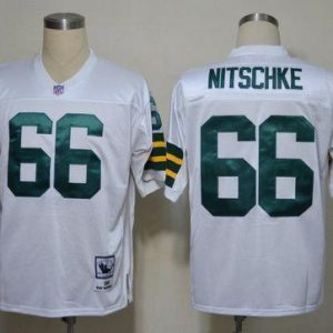Perfect Trendy Awesome Mitchell & Ness Packers #66 Ray Nitschke White Stitched Throwback NFL Jersey