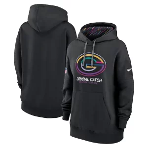 Perfect Trendy Charming Green Bay Packers Nike Women's 2024 NFL Crucial Catch Club Pullover Hoodie Black