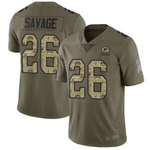 Practical Delightful Handy Packers #26 Darnell Savage Olive/Camo Youth Stitched NFL Limited 2017 Salute to Service Jersey