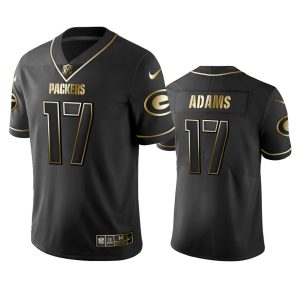 Practical Graceful Packers #17 Davante Adams Men's Stitched NFL Vapor Untouchable Limited Black Golden Jersey