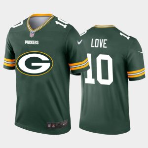 Practical Green Bay Packers #10 Jordan Love Green Men's Big Team Logo Vapor Limited NFL Jersey