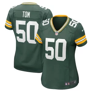 Practical Magnificent Impressive Zach Tom Green Bay Packers Nike Women's Player Game Jersey Green