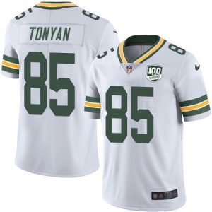 Practical Packers #85 Robert Tonyan White Youth 100th Season Stitched NFL Vapor Untouchable Limited Jersey