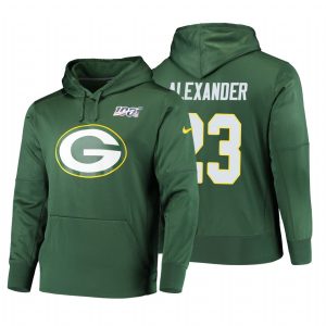 Practical Smart Cool Green Bay Packers #23 Jaire Alexander NFL 100 Primary Logo Circuit Name & Number Pullover Hoodie Green