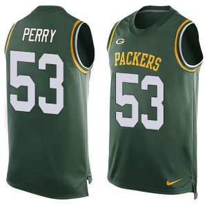 Practical Stunning Packers #53 Nick Perry Green Team Color Men's Stitched NFL Limited Tank Top Jersey