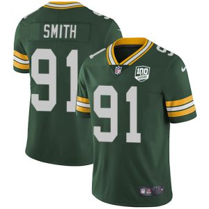 Practical Superb Comfortable Packers #91 Preston Smith Green Team Color Youth 100th Season Stitched NFL Vapor Untouchable Limited Jersey