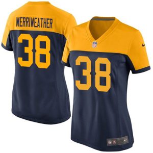Pretty Awesome Classy Packers #38 Ellis Merriweather Navy Blue Alternate Women's Stitched NFL Vapor Untouchable Limited Jersey