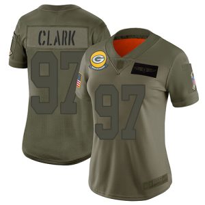 Pretty Fantastic Packers #97 Kenny Clark Camo Women's Stitched NFL Limited 2019 Salute to Service Jersey