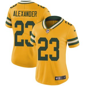 Pretty Gorgeous Terrific Packers #23 Jaire Alexander Yellow Women's Stitched NFL Limited Rush Jersey