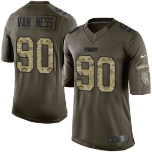 Pretty Marvelous Terrific Packers #90 Lukas Van Ness Green Men's Stitched NFL Limited 2015 Salute to Service Jersey